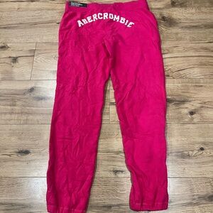 Vintage Y2k NWT Abercrombie & Fitch Pink Spell Out  Sweatpants Sz  Medium M